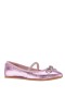 Kids Nina Shoes Ballet Flats | Kendalla Light Pink-crackle Metallic