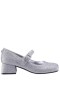 Kids Nina Shoes Dress Shoes | Mila Silver Glitter Heel Mary Jane Pumps