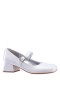 Kids Nina Shoes Dress Shoes | Mila White Patent Heel Mary Jane Pumps