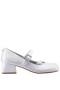 Kids Nina Shoes Dress Shoes | Mila White Patent Heel Mary Jane Pumps