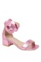 Kids Nina Shoes Dress Shoes | Mona Pink Metallic Heel Sandal