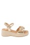Kids Nina Shoes Sandals | Mercy Light Gold Metallic Casual Wedge Sandals