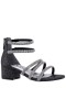 Kids Nina Shoes Sandals | Sparklar Black-fine Glitter Material