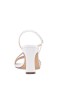Women Nina Shoes Bridal Shoes | Abbi Ivory Satin With Crystals Mid-heel Slingback Sandals