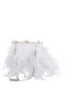 Women Nina Shoes Bridal Shoes | Alana White All Over Feather Frame Clutch