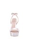 Women Nina Shoes Bridal Shoes | Antonia Ivory Satin Ultra High Platform Sandals With Ankle-strap And Sculpted Heel