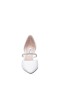 Women Nina Shoes Bridal Shoes | Brystol Ivory Satin With Crystal Band Mid-heel D'orsay Pumps