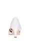 Women Nina Shoes Bridal Shoes | Brystol Ivory Satin With Crystal Band Mid-heel D'orsay Pumps