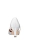 Women Nina Shoes Bridal Shoes | Brystol White Satin With Crystal Band Mid-heel D'orsay Pumps