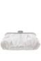 Women Nina Shoes Bridal Shoes | Concord Ivory Pleated Frame Clutch With Crystal Clasp