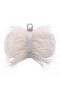 Women Nina Shoes Bridal Shoes | Lara Ivory Feather Embellished Minaudiere