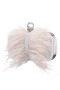 Women Nina Shoes Bridal Shoes | Lara Ivory Feather Embellished Minaudiere