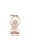Women Nina Shoes Bridal Shoes | Nigella Ivory Satin Block-heel Sandals With Twist-front And Ankle-strap