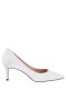 Women Nina Shoes Bridal Shoes | Nina60 Ivory Satin Mid-heel Classic Pump