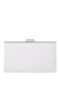 Women Nina Shoes Bridal Shoes | Ophelia White Pleated Satin Frame Clutch