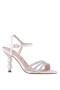 Women Nina Shoes Bridal Shoes | Veera Ivory Satin Crystals And Pearls High-heel Sandals