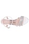 Women Nina Shoes Bridal Shoes | Veera Ivory Satin Crystals And Pearls High-heel Sandals