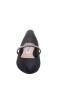 Women Nina Shoes Flats & Wedges | Pattie Black Satin Ballet Flats With Crystal Band
