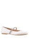 Women Nina Shoes Flats & Wedges | Pattie Ivory Satin Ballet Flats With Crystal Band