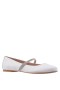 Women Nina Shoes Flats & Wedges | Pattie White Satin Ballet Flats With Crystal Band
