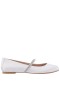 Women Nina Shoes Flats & Wedges | Pattie White Satin Ballet Flats With Crystal Band
