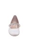Women Nina Shoes Flats & Wedges | Pattie White Satin Ballet Flats With Crystal Band