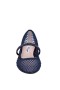 Women Nina Shoes Flats & Wedges | Peggy Navy Mesh With Navy Rhinestones Ballet Flats With Rhinestone Band