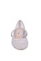 Women Nina Shoes Flats & Wedges | Peggy Silver Mesh With Clear Rhinestones Ballet Flats With Rhinestone Band