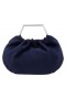 Women Nina Shoes Handbags | Allison Navy Metal Handle Satin Pouch Bag