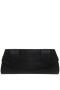 Women Nina Shoes Handbags | Avis Black Satin Pleated Clutch