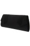 Women Nina Shoes Handbags | Avis Black Satin Pleated Clutch
