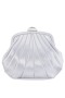 Women Nina Shoes Handbags | Billow True Silver Reflective Suedette Frame Bag