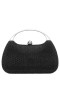 Women Nina Shoes Handbags | Brando Black Crystal Minaudiere With Metal Handle