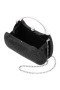 Women Nina Shoes Handbags | Brando Black Crystal Minaudiere With Metal Handle