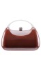 Women Nina Shoes Handbags | Brando Mocha Patent/glass Crystal Minaudiere