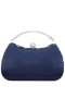 Women Nina Shoes Handbags | Brando Navy Chiffon/satin/glass Crystal Minaudiere