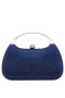 Women Nina Shoes Handbags | Brando Navy Crystal Minaudiere With Metal Handle