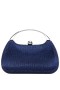 Women Nina Shoes Handbags | Brando Navy Crystal Minaudiere With Metal Handle
