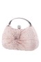 Women Nina Shoes Handbags | Brando Pearl Rose Chiffon/satin/glass Crystal Minaudiere
