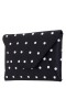 Women Nina Shoes Handbags | Cole Black/ivory Pearl Adorned Square Envelope Clutch