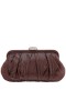 Women Nina Shoes Handbags | Concord Bronze Pleated Frame Clutch With Crystal Clasp
