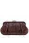 Women Nina Shoes Handbags | Concord Bronze Pleated Frame Clutch With Crystal Clasp
