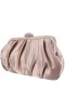 Women Nina Shoes Handbags | Concord Champagne Pleated Frame Clutch With Crystal Clasp