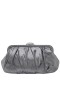 Women Nina Shoes Handbags | Concord Gunmetal Pleated Frame Clutch With Crystal Clasp