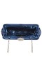 Women Nina Shoes Handbags | Concord Navy Pleated Frame Clutch With Crystal Clasp