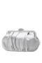 Women Nina Shoes Handbags | Concord New Silver Pleated Frame Clutch With Crystal Clasp