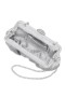 Women Nina Shoes Handbags | Concord New Silver Pleated Frame Clutch With Crystal Clasp