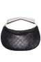 Women Nina Shoes Handbags | Cory Black Metallic Faux Woven Pu Handle Bag