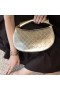 Women Nina Shoes Handbags | Cory Platino Metallic Faux Woven Pu Handle Bag