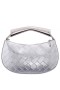 Women Nina Shoes Handbags | Cory Silver Metallic Faux Woven Pu Handle Bag